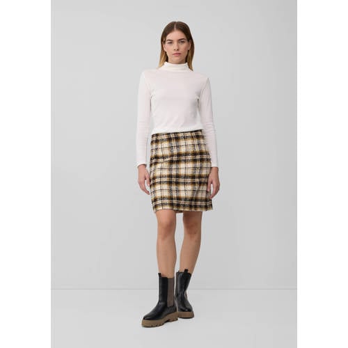 s.Oliver geruite tweed rok ecru afbeelding