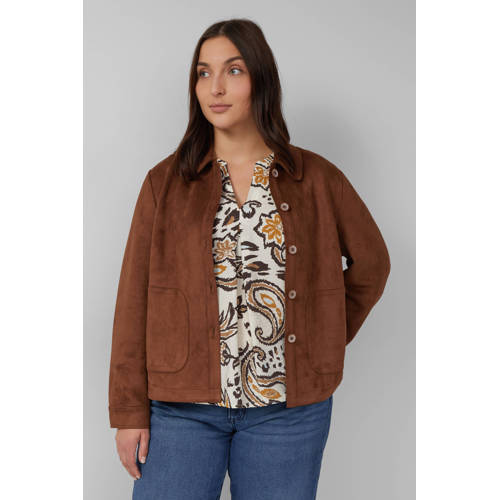 s.Oliver Curve suede jasje bruin afbeelding