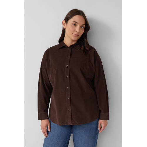 s.Oliver Curve blouse donkerbruin afbeelding
