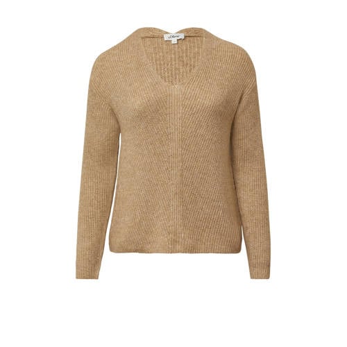 s.Oliver Curve gebreide trui beige afbeelding