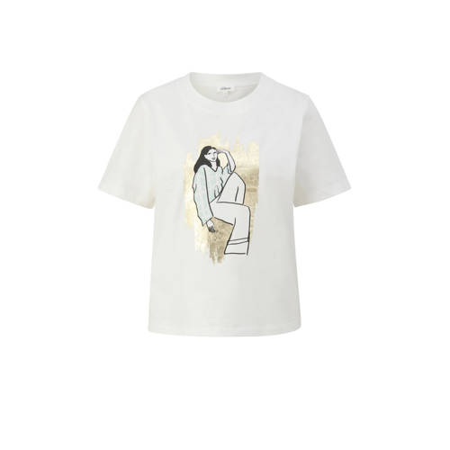 s.Oliver T-shirt wit afbeelding