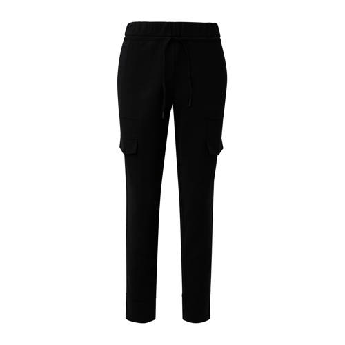 s.Oliver tapered regular waist casual broek zwart afbeelding