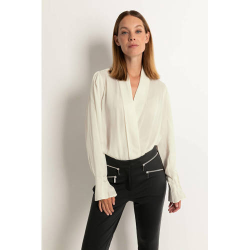 Claudia Sträter blouse ecru afbeelding
