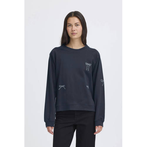 ICHI sweater donkerblauw afbeelding