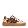 POSH by Poelman Lilly sneakers met koeienprint bruin/ecru