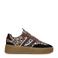 Poelman Anemone suède sneakers zwart/beige/roze