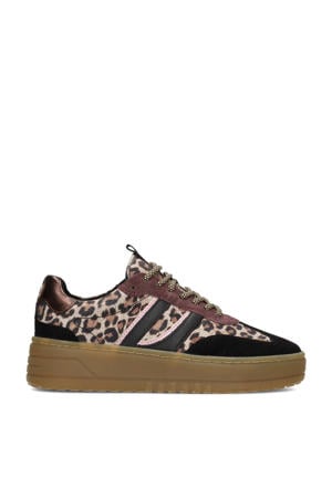 Anemone suède sneakers zwart/beige/roze