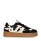 POSH by Poelman Lilly sneakers met koeienprint zwart/wit