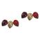 Otazu gold plated oorbellen met Swarovski kristallen Triple Leaf Amethyst