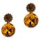 Otazu gold plated oorbellen met Swarovski kristallen Ophelia Topaz
