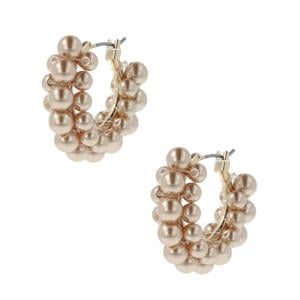 gold plated oorbellen Estate Mini Pearl