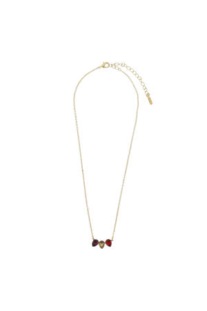 gold plated ketting met Swarovski kristallen Triple Leaf Amethyst