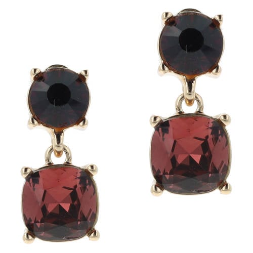 Otazu gold plated oorbellen met Swarovski kristallen Crystal Sunrise Deep Red afbeelding