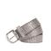 Legend leren riem met slangenprint zilverkleurig
