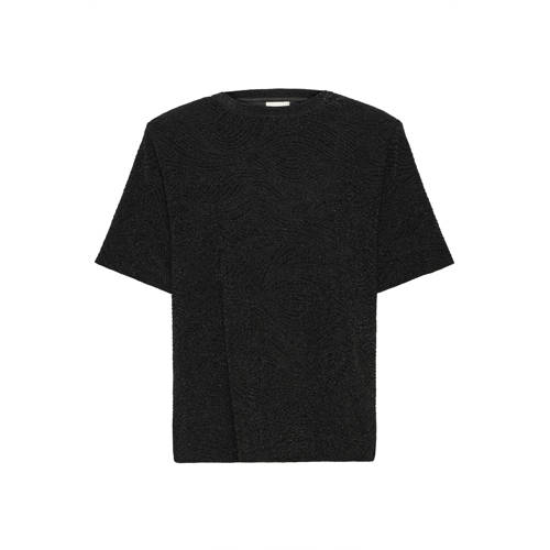 ICHI T-shirt zwart met glitter afbeelding