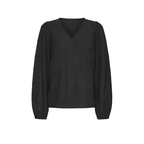 ICHI top zwart met glitter afbeelding