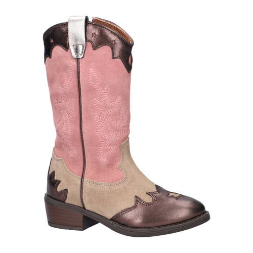 Nelson Kids suède cowboylaarzen brons/roze afbeelding