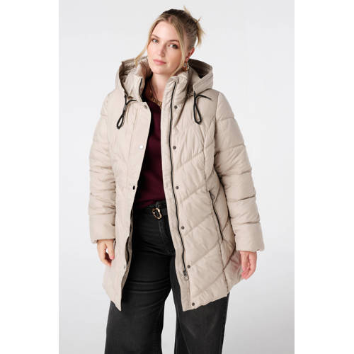 MS Mode gewatteerde jas beige afbeelding