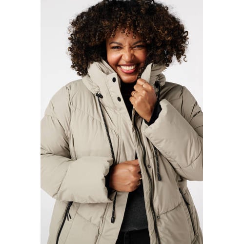 MS Mode gewatteerde jas beige afbeelding