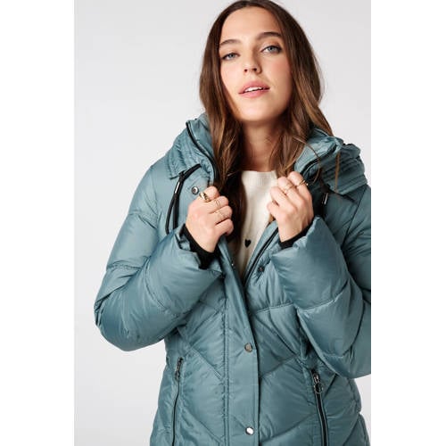 MS Mode gewatteerde jas blauw afbeelding