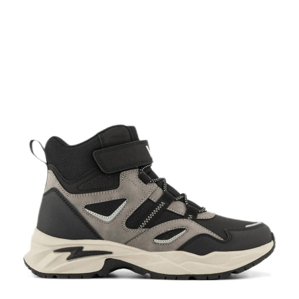 Grijze jongens Vty Tiener sneakers met elastische veter- met klittenbandsluiting