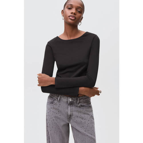 MANGO TEEN longsleeve zwart afbeelding