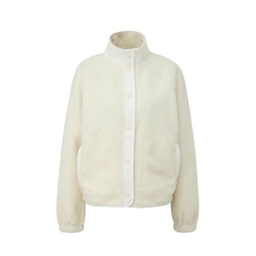 QS teddy fleecevest wit afbeelding
