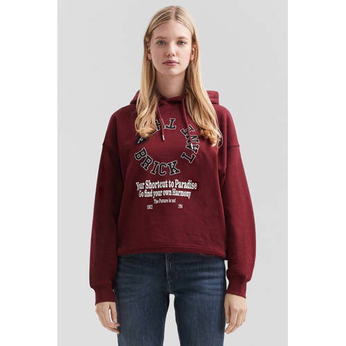 QS hoodie donkerrood afbeelding