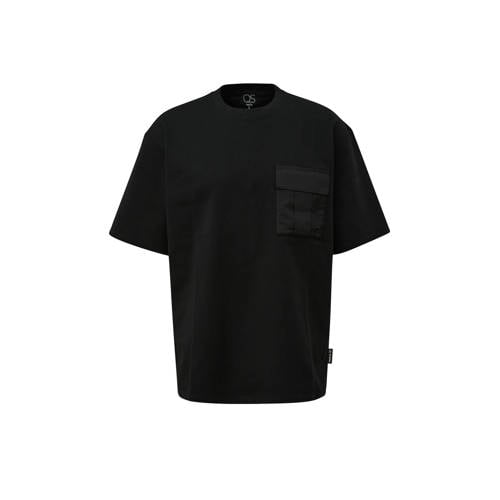 QS jersey loose T-shirt zwart afbeelding