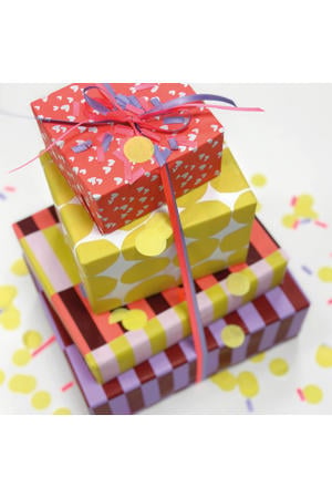 x Wehkamp cadeaupapier - Red Coral Pop (set van 3)