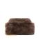 Manfield clutch van imitatiebont bruin