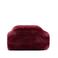 Manfield clutch van imitatiebont donkerrood