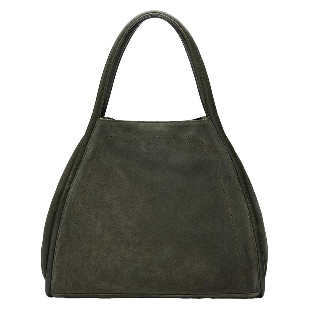 Manfield suede shopper groen