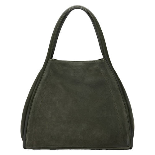 Manfield suede shopper groen afbeelding