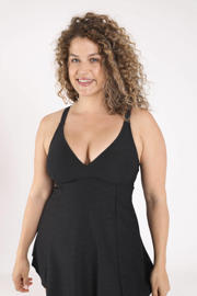 thumbnail: Paprika corrigerende badpakjurk met voorgevormde cups Plus Size zwart
