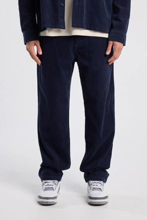 Peta corduroy relaxed casual broek blauw