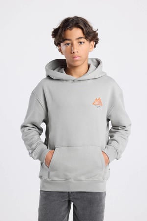 hoodie met backprint grijs