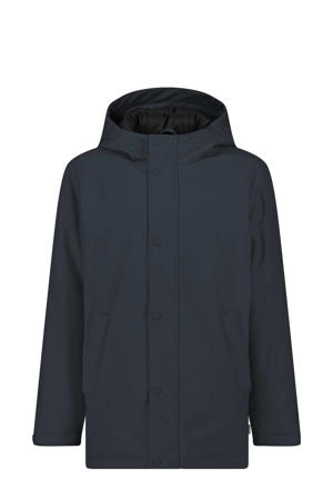 regenjas herfst donkerblauw