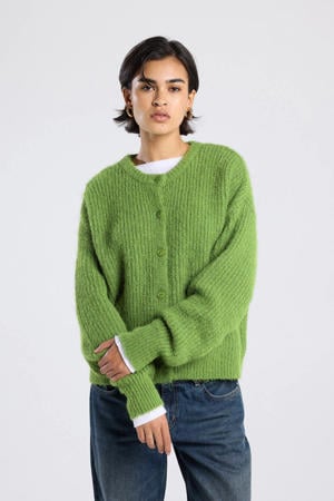gebreid vest groen