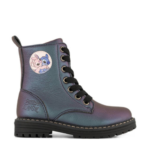 vanHaren Stitch veterboots blauw afbeelding