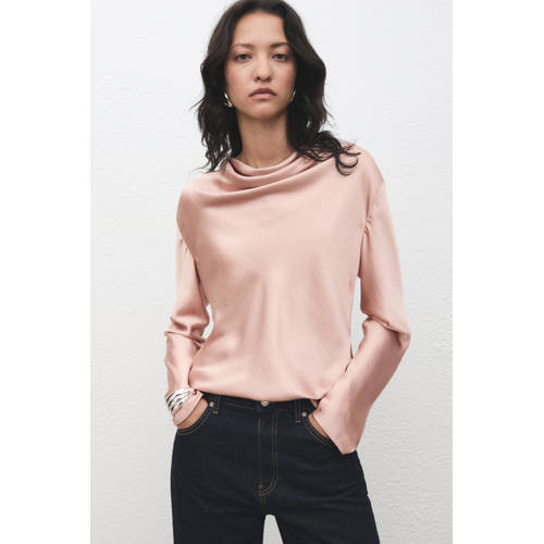 Mango blousetop lichtroze afbeelding