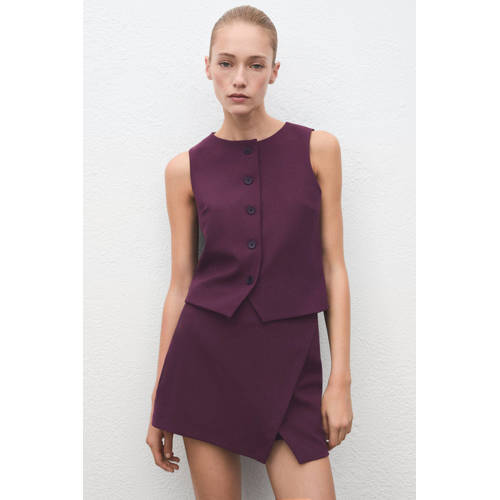 Mango gilet donkerrood afbeelding