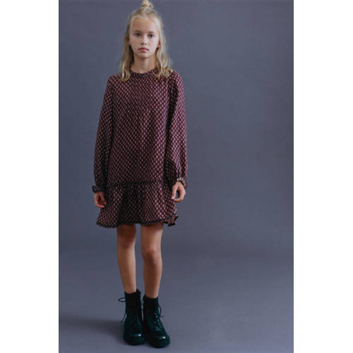 Mango Kids A-lijn jurk donkerrood afbeelding