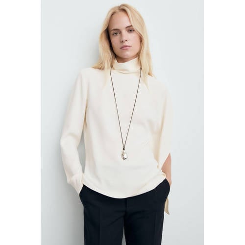 Mango asymmetrische top ecru afbeelding