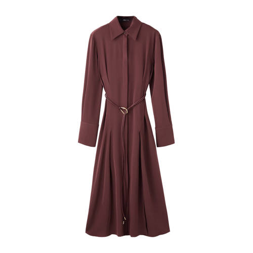 Mango blousejurk donkerrood afbeelding