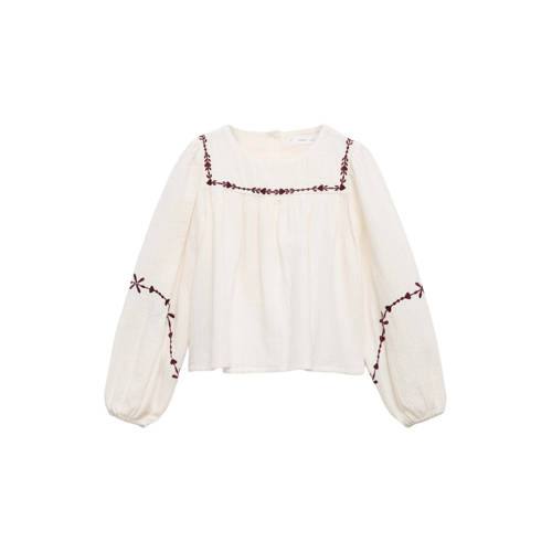 Mango Kids blousetop ecru afbeelding