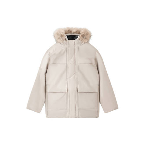 Mango Kids winterjas beige afbeelding