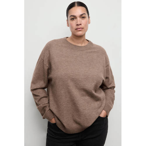 Mango gebreide trui beige afbeelding