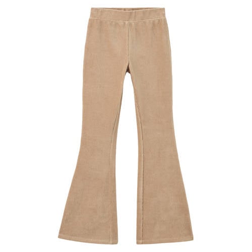 Mango Kids corduroy casual broek beige afbeelding