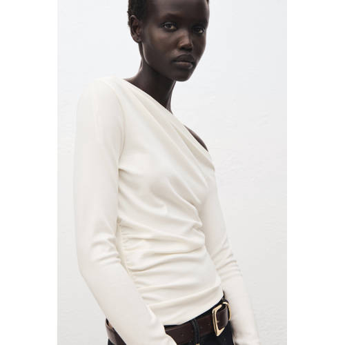 Mango off shoulder top wit afbeelding